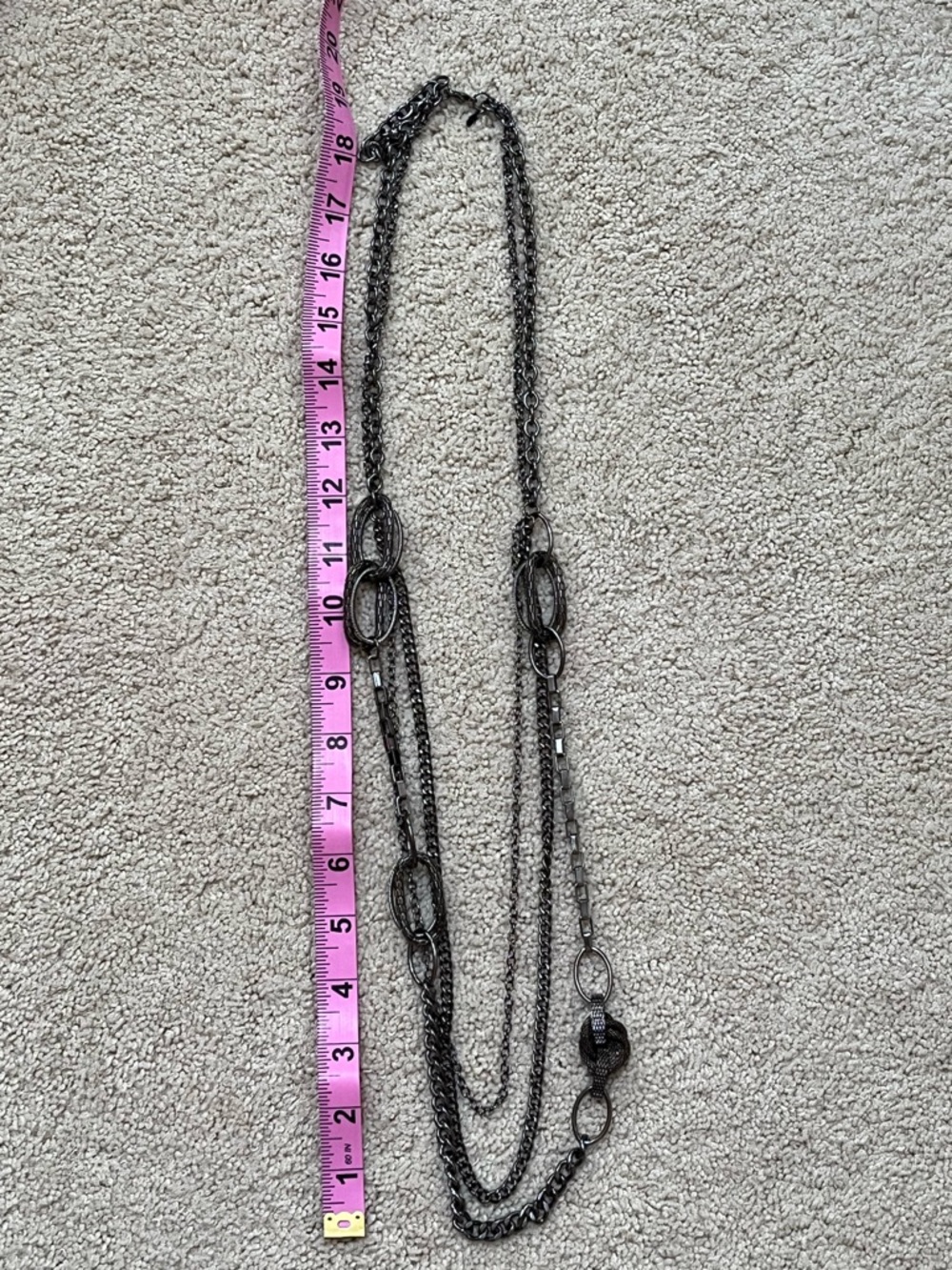 LOFT Gunmetal Multi-Chain Layered Necklace